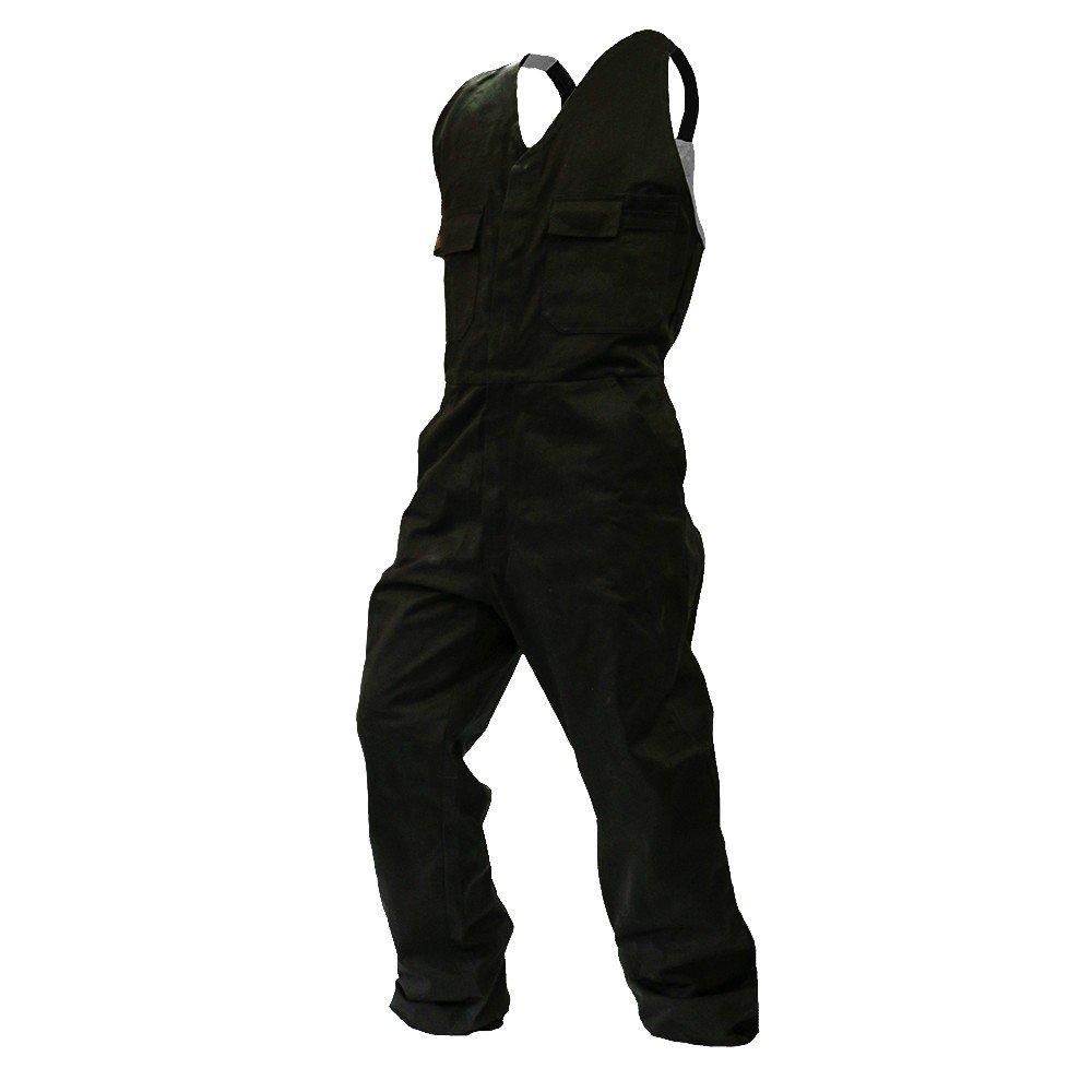Overall Action Bib, 300Gsm Cotton, Black-Size 12