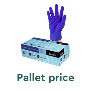 Nitrile Ultra Soft Cobalt Blue P/F Medium - Bastion - Pallet 75ctns