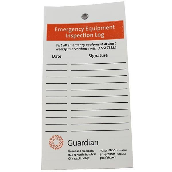 Emergency Equipment Inspection Log Tag