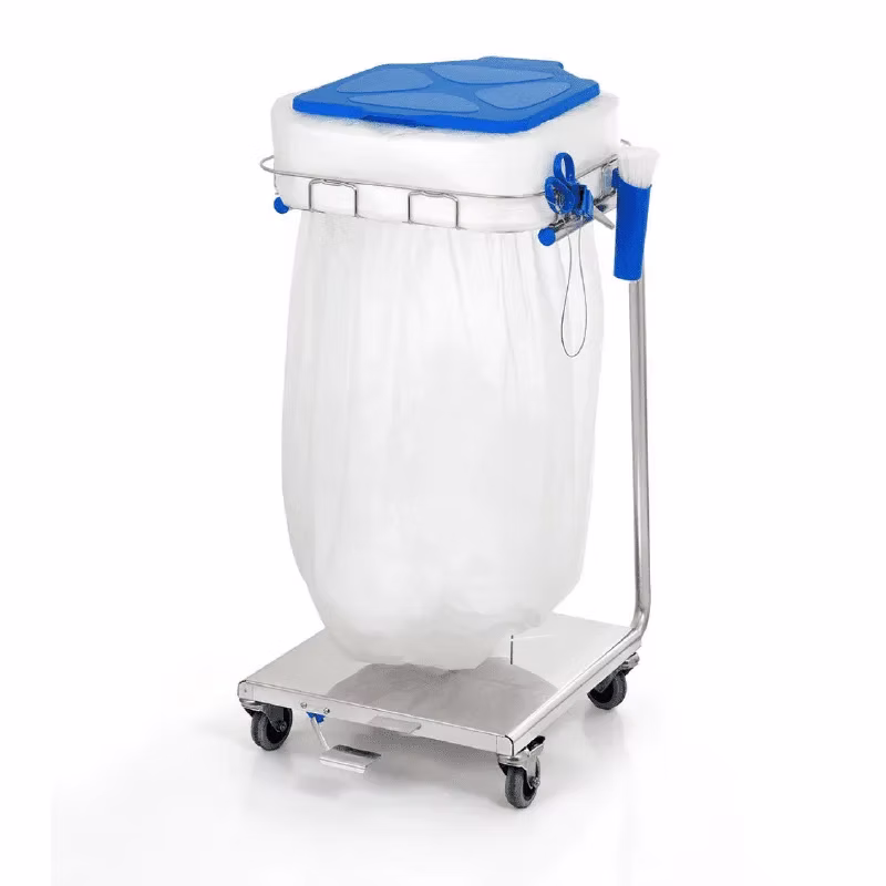 Longopac Midi Dynamic Pedal Lid Galvanized Waste Bin - 125 Litres