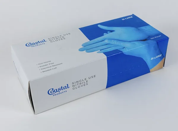 Nitrile Gloves Blue 240mm Small - Coastal