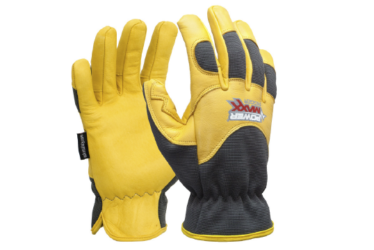 POWERMAXX RIGGER Premium Gold Leather Mechanic Riggers Glove, Large - Esko