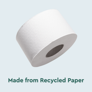 Jumbo toilet rolls made from recycled paper. Buy online today.
