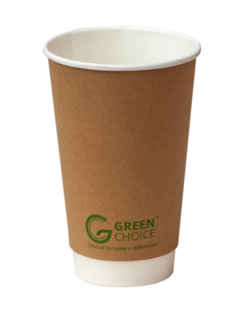 16oz Double Wall Cup PLA. Carton 500  - Green Choice