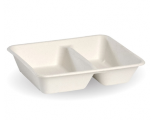 2-Compartment BioCane Base White - BioPak