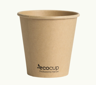 225mL Single Wall EcoCup (80mm) KRAFT- Ecoware