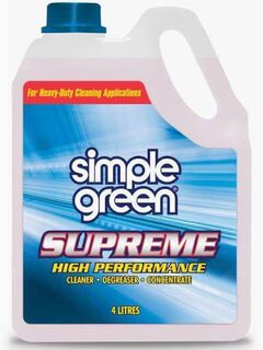 SUPREME Heavy-Duty Cleaner & Degreaser Concentrate 4 Litres x 4 - Simple Green