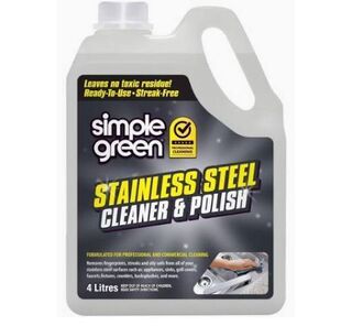 Stainless Steel Cleaner & Polish Concentrate  4 Litres x 4 - Simple Green
