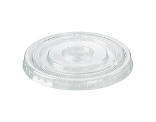 HiKleer' P.E.T Cold Cup Lid Flat, with straw slot (suit 12oz & 15oz) - Castaway