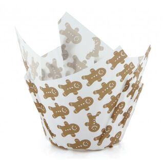 Texas Muffin Wrap - Gingerbread Man (500 ctn) - Confoil