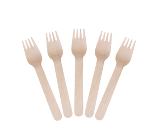 Wooden Forks 160mm - Envirocutlery - Castaway