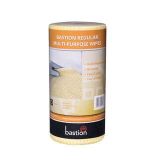 Bastion Regular Duty Wipes On A Roll - Yellow - UniPak