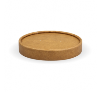 Kraft BioBowl Paper Lids 250ml/8oz - BioPak