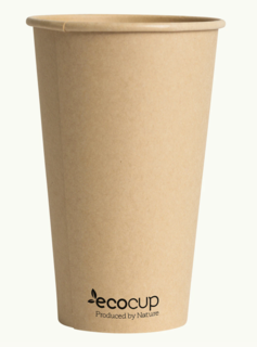 500mL Single Wall EcoCup (90mm) FSC® MIX KRAFT - Ecoware