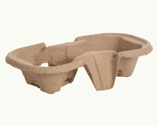 2 Cup Carrier Tray - FSC® RECYCLED - Ecoware