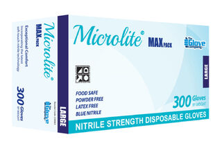 Nitrile Gloves PowderFree X-LARGE Microlite Max Plus