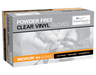 Vinyl Gloves Clear PowderFree MEDIUM - Primesource