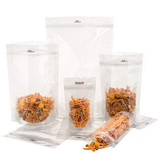 Standup Pouch Compostable Clear 1kg 235x340mmx110mm