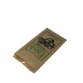 Strung 'Fresh Mushrooms' Mushroom Bag Brown 269 x 163x 80   - Detpak