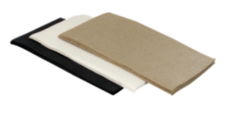 Quilted Dinner Napkin - Black - 1/8 fold - 2 ply - Green Choice 