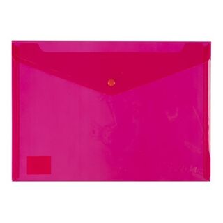 Icon PP Document Wallet A4 Button Closure Red