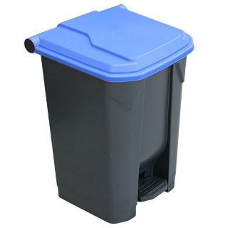 50L Pedal Bin with Blue Lid 