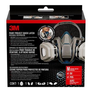 3M Paint Project Respirator 6502QLPA1-A-PS Quick Latch