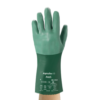 Ansell AlphaTec 08-354 Neoprene Chemical Gloves – For Wet and Slippery Handling - L