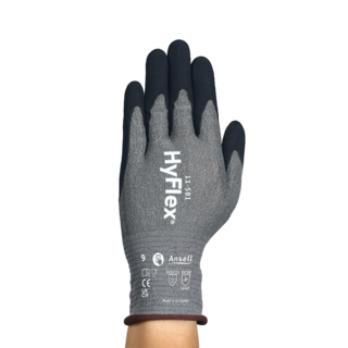 Ansell Hyflex 11-581 Nitrile-Coated Cut Resistant Gloves – Ultra Light, Highest Cut Protection - XL