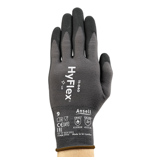 Ansell HyFlex 11-840 Foam Nitrile-Coated General Purpose Gloves – Improved Durability, Grip, and Abrasion Protection - L