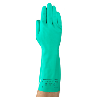 Ansell AlphaTec Solvex 37-175 Nitrile Chemical Gloves – Durable and Comfortable - S
