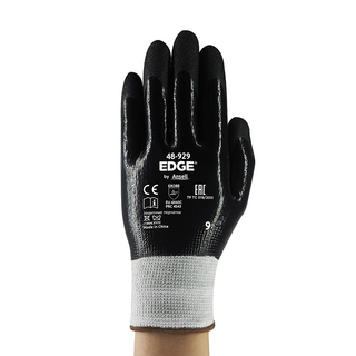 Ansell Edge 48-929 Nitrile-Coated Cut Resistant Gloves – Durable Coating and Grip for Oily Environments - XL