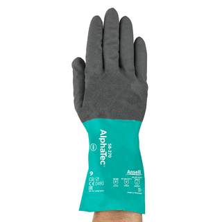 Ansell AlphaTec 58-270 Nitrile-Coated Chemical Gloves – Strong Grip, High Dexterity - L