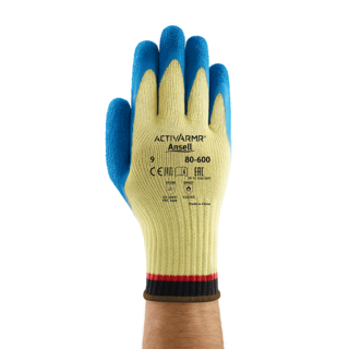 Ansell ActivArmr 80-600 Latex-Coated Cut Resistant Gloves – Excellent Comfort and Grip - XL