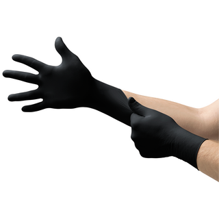 Ansell MicroFlex MidKnight 93-732 Nitrile Disposable Gloves – Thin and Strong Design - XS